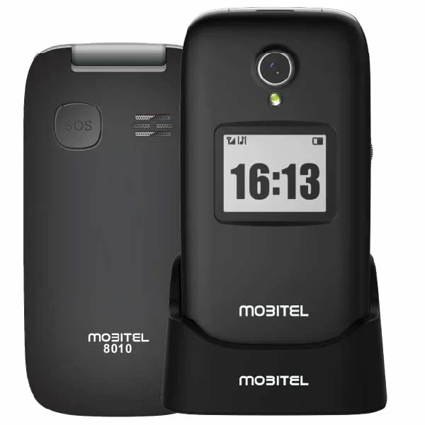 Mobitel 8010 Senior Mobile Phone Big Button Flip Phone for Elderly 4G SIM Free Unlocked Phone SOS Emergency Button 1400mAh Long Standby | Loud Speaker